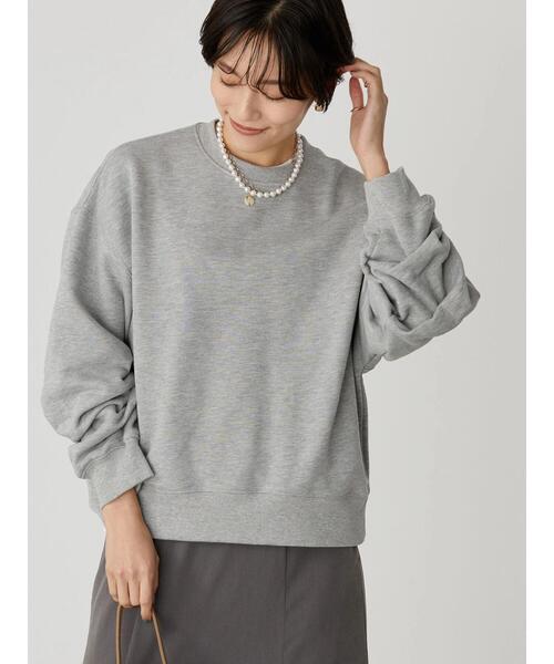 AMERICAN HOLIC(アメリカンホリック)の「袖タック裏毛プルオーバー(Tシャツ/カットソー・レディース・グレー系その他/オフホワイト・M/L)」の4枚目の写真