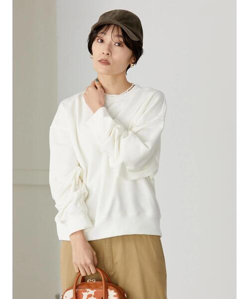 AMERICAN HOLIC(アメリカンホリック)の「袖タック裏毛プルオーバー(Tシャツ/カットソー・レディース・グレー系その他/オフホワイト・M/L)」の5枚目の写真