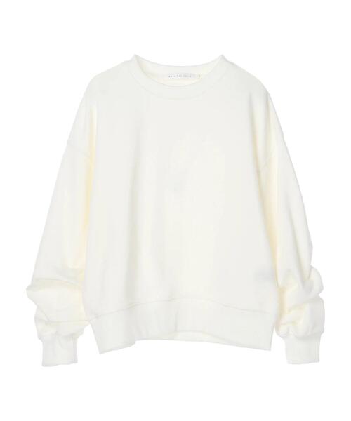 AMERICAN HOLIC(アメリカンホリック)の「袖タック裏毛プルオーバー(Tシャツ/カットソー・レディース・グレー系その他/オフホワイト・M/L)」の6枚目の写真