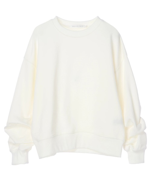 AMERICAN HOLIC(アメリカンホリック)の「袖タック裏毛プルオーバー(Tシャツ/カットソー・レディース・グレー系その他/オフホワイト・M/L)」の2枚目の写真