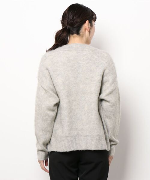 N.（N. Natural Beauty Basic）（エヌエヌナチュラルビューティーベーシック）の「ムジジャガードニットカーディガン（カーディガン/ボレロ・レディース・グレー/イエロー/パープル・MEDIUM）」の5枚目の写真