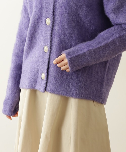 N.（N. Natural Beauty Basic）（エヌエヌナチュラルビューティーベーシック）の「ムジジャガードニットカーディガン（カーディガン/ボレロ・レディース・グレー/イエロー/パープル・MEDIUM）」の16枚目の写真