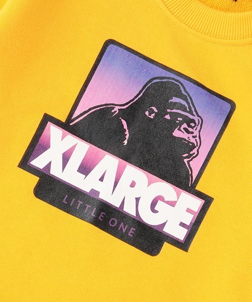 XLARGE KIDS（エクストララージキッズ）の「配色風景柄ボックスOGゴリラトレーナー（スウェット・キッズ・レッド/イエロー/ブラック・90cm/100cm/110cm/120cm/130cm/140cm）」の10枚目の写真