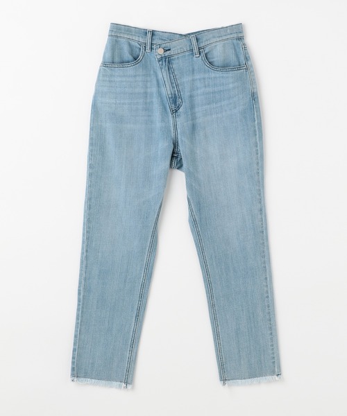 WHEIR（ウェア）の「WHEIR クロスストレートデニムパンツ（デニムパンツ・レディース・ダークインディゴブルー/ライトインディゴブルー/ワンウォッシュ・23/24/25/26/27）」の3枚目の写真