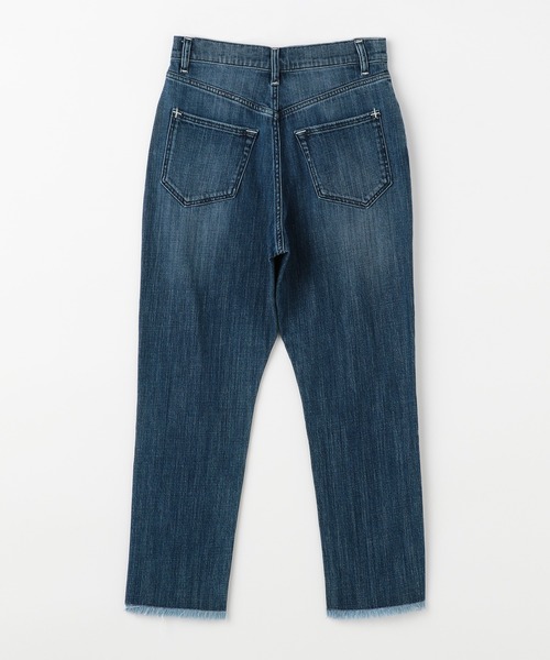 WHEIR（ウェア）の「WHEIR クロスストレートデニムパンツ（デニムパンツ・レディース・ダークインディゴブルー/ライトインディゴブルー/ワンウォッシュ・23/24/25/26/27）」の4枚目の写真