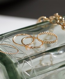 ANEMONE（アネモネ）の「ストーンデザインリング[4本セット]（リング）」