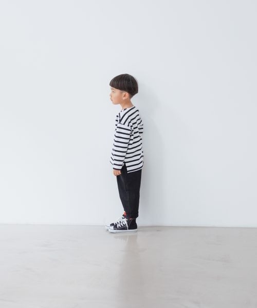 LOWRYS FARM（ローリーズファーム）の「オーガニックボーダーＬＳ　264184（Tシャツ/カットソー・キッズ・ブルー/ピンク/ブラック/オレンジ・110cm/140cm/150cm/130cm/120cm）」の8枚目の写真