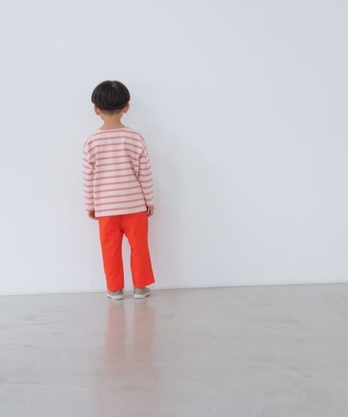 LOWRYS FARM（ローリーズファーム）の「オーガニックボーダーＬＳ　264184（Tシャツ/カットソー・キッズ・ブルー/ピンク/ブラック/オレンジ・110cm/140cm/150cm/130cm/120cm）」の5枚目の写真