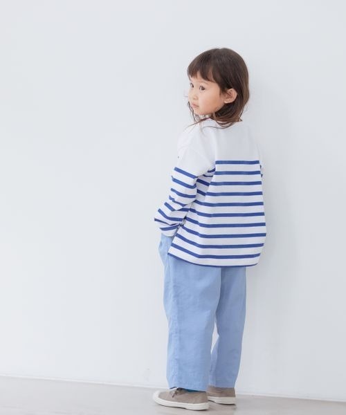 LOWRYS FARM（ローリーズファーム）の「オーガニックボーダーＬＳ　264184（Tシャツ/カットソー・キッズ・ブルー/ピンク/ブラック/オレンジ・110cm/140cm/150cm/130cm/120cm）」の16枚目の写真