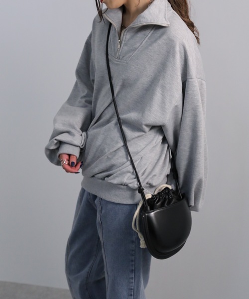 sakishimatokyo(サキシマトーキョー)の「【ZOZO限定】フロントZIPプルオーバー(スウェット・レディース・ブラック/グレー/アイボリー・FREE)」の9枚目の写真