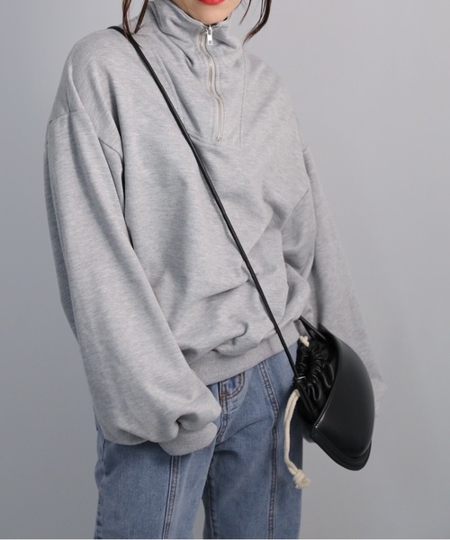 sakishimatokyo(サキシマトーキョー)の「【ZOZO限定】フロントZIPプルオーバー(スウェット・レディース・ブラック/グレー/アイボリー・FREE)」の8枚目の写真