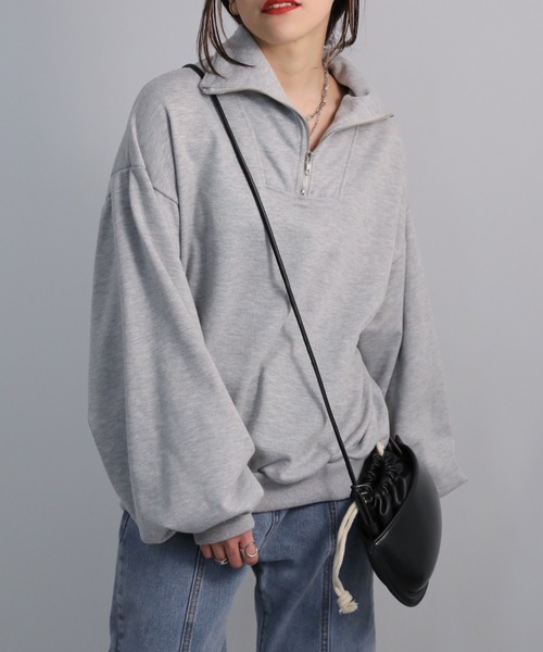 sakishimatokyo(サキシマトーキョー)の「【ZOZO限定】フロントZIPプルオーバー(スウェット・レディース・ブラック/グレー/アイボリー・FREE)」の7枚目の写真