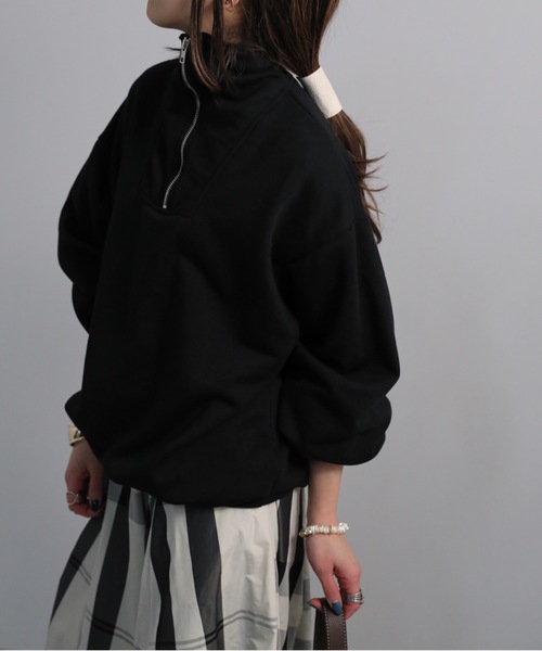 sakishimatokyo(サキシマトーキョー)の「【ZOZO限定】フロントZIPプルオーバー(スウェット・レディース・ブラック/グレー/アイボリー・FREE)」の10枚目の写真