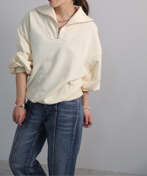 sakishimatokyo(サキシマトーキョー)の「【ZOZO限定】フロントZIPプルオーバー(スウェット・レディース・ブラック/グレー/アイボリー・FREE)」の16枚目の写真
