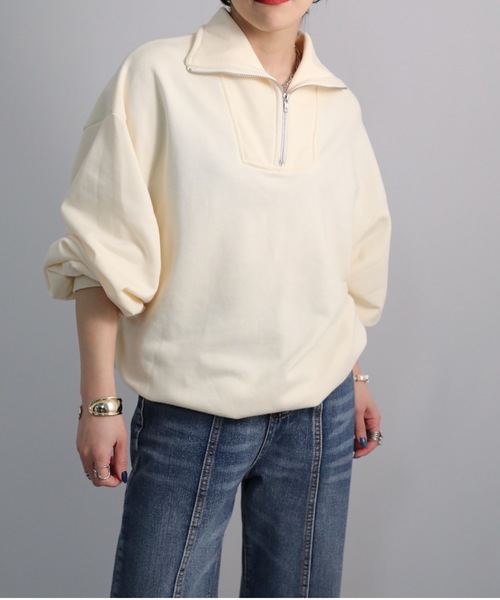 sakishimatokyo(サキシマトーキョー)の「【ZOZO限定】フロントZIPプルオーバー(スウェット・レディース・ブラック/グレー/アイボリー・FREE)」の15枚目の写真