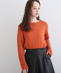 INDIVI | 【日本製/洗える】コットンシルクフリーゼニット(ニット/セーター)