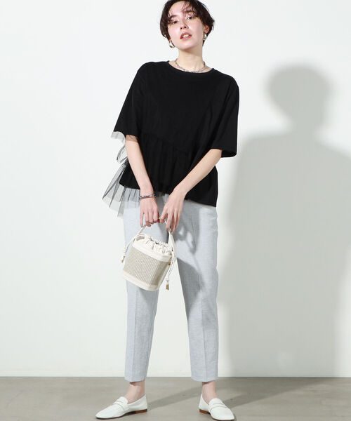 NOLLEY’S（ノーリーズ）の「美脚カラーウォッシャブルパンツ（その他パンツ・レディース・ホワイト系その他4/ホワイト/ピンク/ライトブルー/ネイビー・38/34/36）」の10枚目の写真