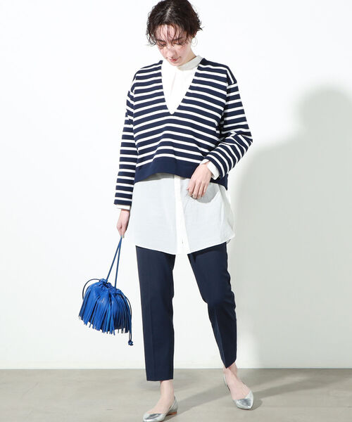 NOLLEY’S（ノーリーズ）の「美脚カラーウォッシャブルパンツ（その他パンツ・レディース・ホワイト系その他4/ホワイト/ピンク/ライトブルー/ネイビー・38/34/36）」の15枚目の写真