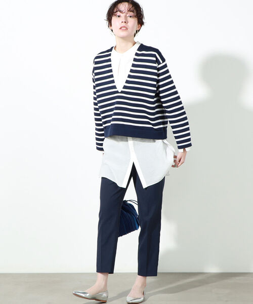 NOLLEY’S（ノーリーズ）の「美脚カラーウォッシャブルパンツ（その他パンツ・レディース・ホワイト系その他4/ホワイト/ピンク/ライトブルー/ネイビー・38/34/36）」の16枚目の写真