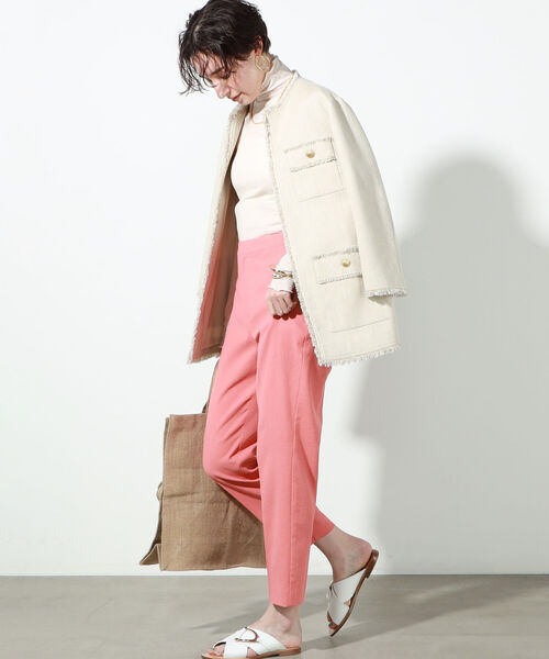 NOLLEY’S（ノーリーズ）の「美脚カラーウォッシャブルパンツ（その他パンツ・レディース・ホワイト系その他4/ホワイト/ピンク/ライトブルー/ネイビー・38/34/36）」の19枚目の写真