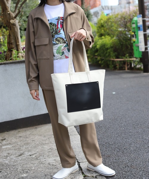 UNION STATION（ユニオンステーション）の「スクエアトートバッグ（トートバッグ・メンズ・ブラック/オフホワイト・FREE）」の11枚目の写真