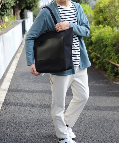 UNION STATION（ユニオンステーション）の「スクエアトートバッグ（トートバッグ・メンズ・ブラック/オフホワイト・FREE）」の12枚目の写真