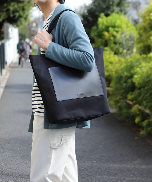 UNION STATION（ユニオンステーション）の「スクエアトートバッグ（トートバッグ・メンズ・ブラック/オフホワイト・FREE）」の13枚目の写真