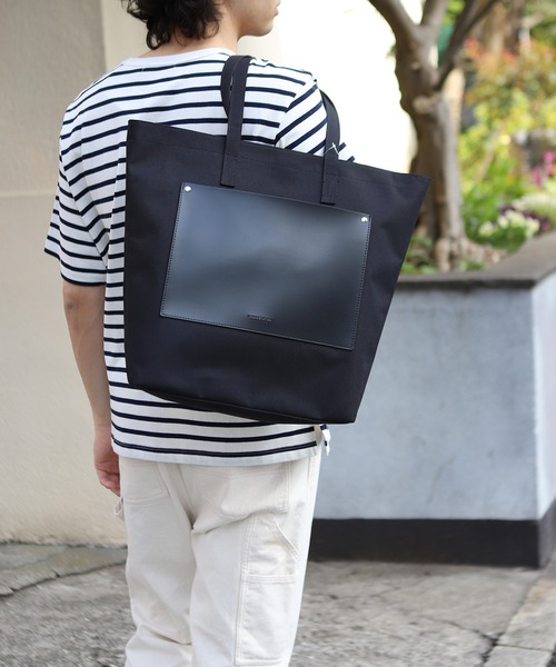 UNION STATION（ユニオンステーション）の「スクエアトートバッグ（トートバッグ・メンズ・ブラック/オフホワイト・FREE）」の16枚目の写真