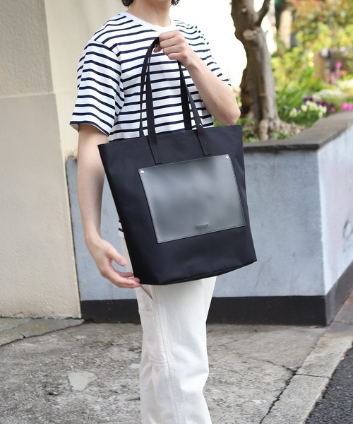 UNION STATION（ユニオンステーション）の「スクエアトートバッグ（トートバッグ・メンズ・ブラック/オフホワイト・FREE）」の17枚目の写真