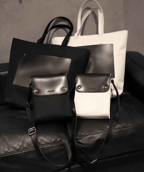 UNION STATION（ユニオンステーション）の「スクエアトートバッグ（トートバッグ・メンズ・ブラック/オフホワイト・FREE）」の18枚目の写真