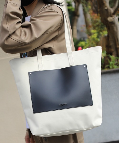 UNION STATION（ユニオンステーション）の「スクエアトートバッグ（トートバッグ・メンズ・ブラック/オフホワイト・FREE）」の19枚目の写真