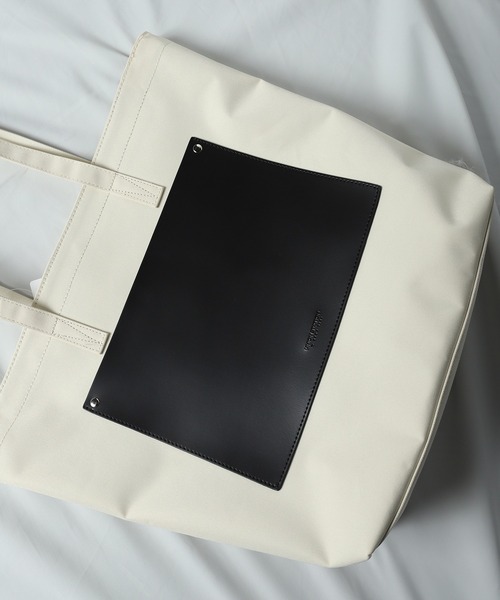 UNION STATION（ユニオンステーション）の「スクエアトートバッグ（トートバッグ・メンズ・ブラック/オフホワイト・FREE）」の5枚目の写真