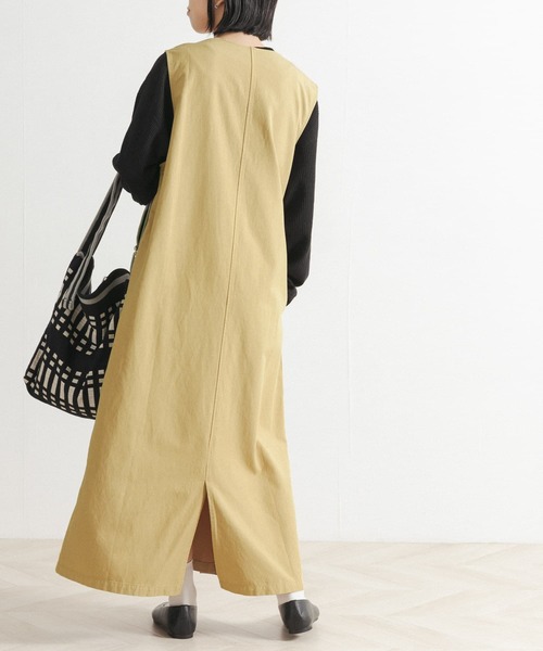 FORK&SPOON（フォークアンドスプーン）の「FORK&SPOON　Uネックワンピース（ワンピース・レディース・インディゴブルー/キャメル・ONE）」の19枚目の写真