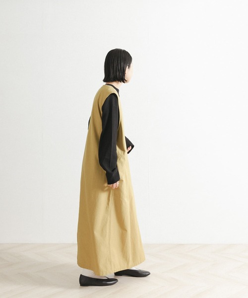 FORK&SPOON（フォークアンドスプーン）の「FORK&SPOON　Uネックワンピース（ワンピース・レディース・インディゴブルー/キャメル・ONE）」の16枚目の写真