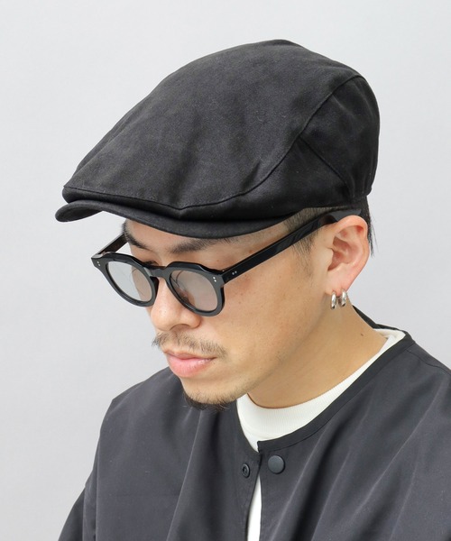 ReqHatter（レックハッター）の「<A.M.S.別注>  選べる5素材 スタンダードハンチング（コットン・合成皮革・ワッフル・ナイロン・スウェット）（ハンチング/ベレー帽・メンズ・ベージュ/ブラック/オフホワイト/サックスブルー/ブラック系その他/ブラック系その他2/ブラック系その他4/ブラック系その他3・FREE）」の16枚目の写真