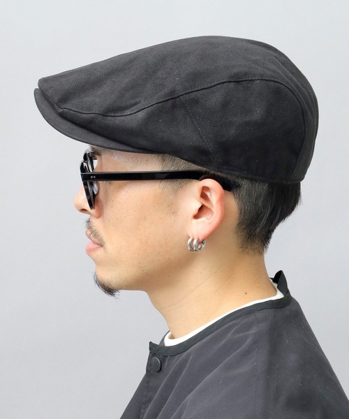ReqHatter（レックハッター）の「<A.M.S.別注>  選べる5素材 スタンダードハンチング（コットン・合成皮革・ワッフル・ナイロン・スウェット）（ハンチング/ベレー帽・メンズ・ベージュ/ブラック/オフホワイト/サックスブルー/ブラック系その他/ブラック系その他2/ブラック系その他4/ブラック系その他3・FREE）」の18枚目の写真