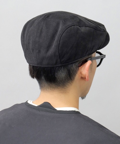 ReqHatter（レックハッター）の「<A.M.S.別注>  選べる5素材 スタンダードハンチング（コットン・合成皮革・ワッフル・ナイロン・スウェット）（ハンチング/ベレー帽・メンズ・ベージュ/ブラック/オフホワイト/サックスブルー/ブラック系その他/ブラック系その他2/ブラック系その他4/ブラック系その他3・FREE）」の19枚目の写真