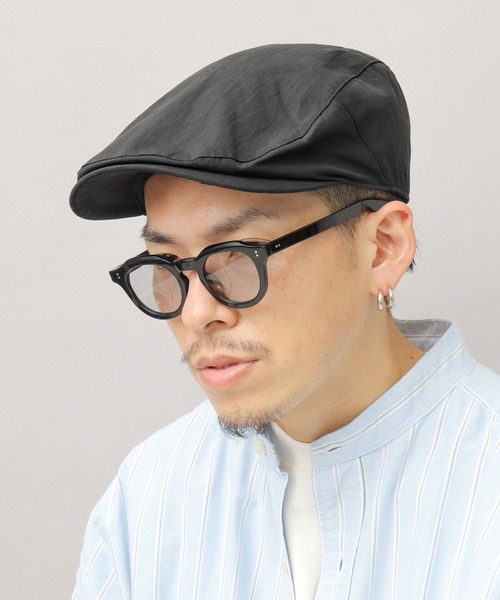 ReqHatter（レックハッター）の「<A.M.S.別注>  選べる5素材 スタンダードハンチング（コットン・合成皮革・ワッフル・ナイロン・スウェット）（ハンチング/ベレー帽・メンズ・ベージュ/ブラック/オフホワイト/サックスブルー/ブラック系その他/ブラック系その他2/ブラック系その他4/ブラック系その他3・FREE）」の22枚目の写真