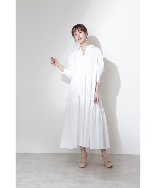 JILL STUART（ジルスチュアート）の「◆フィデルシャツワンピース（シャツワンピース・レディース・パープル/ホワイト・0/2）」の4枚目の写真