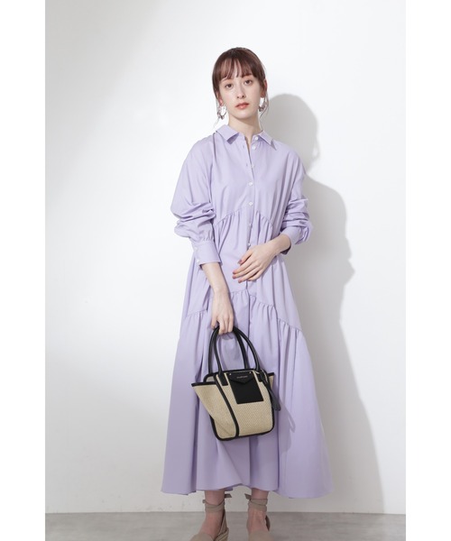 JILL STUART（ジルスチュアート）の「◆フィデルシャツワンピース（シャツワンピース・レディース・パープル/ホワイト・0/2）」の8枚目の写真