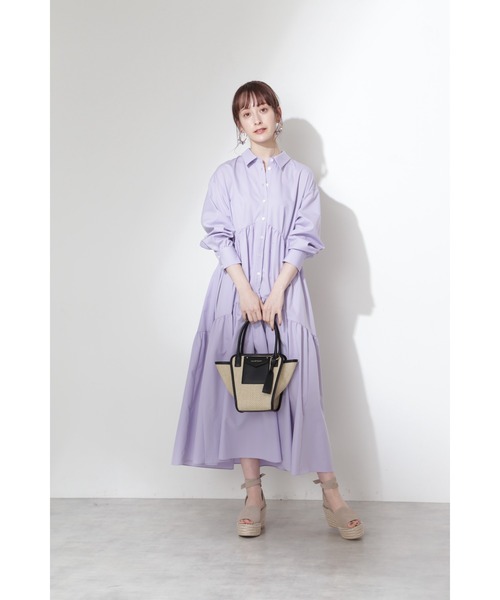 JILL STUART（ジルスチュアート）の「◆フィデルシャツワンピース（シャツワンピース・レディース・パープル/ホワイト・0/2）」の10枚目の写真