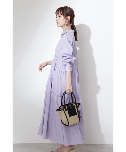 JILL STUART（ジルスチュアート）の「◆フィデルシャツワンピース（シャツワンピース・レディース・パープル/ホワイト・0/2）」の11枚目の写真