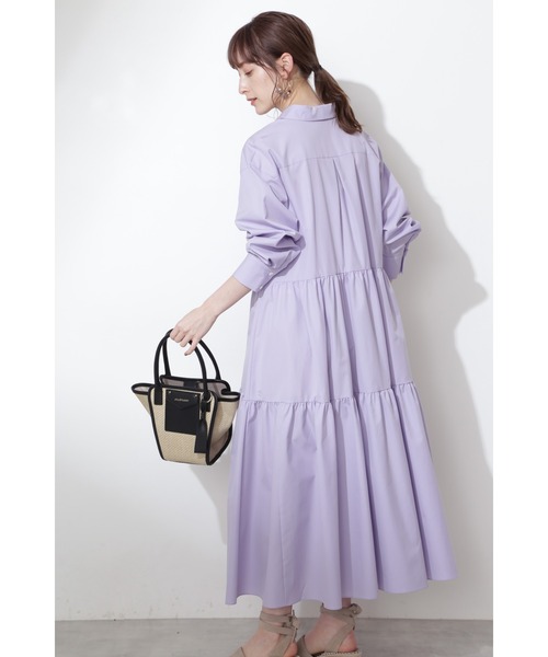 JILL STUART（ジルスチュアート）の「◆フィデルシャツワンピース（シャツワンピース・レディース・パープル/ホワイト・0/2）」の12枚目の写真