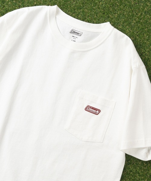 COLEMAN（コールマン）の「【Coleman/コールマン】 ルーズシルエット シリコンワッペン付 ポケット付Tシャツ/ ポケT（Tシャツ/カットソー・メンズ・ホワイト/ブラック・M/L/XL）」の16枚目の写真