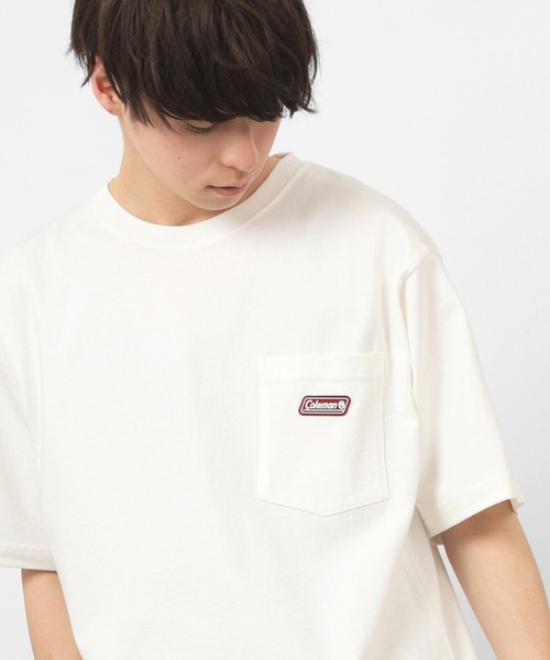 COLEMAN（コールマン）の「【Coleman/コールマン】 ルーズシルエット シリコンワッペン付 ポケット付Tシャツ/ ポケT（Tシャツ/カットソー・メンズ・ホワイト/ブラック・M/L/XL）」の14枚目の写真