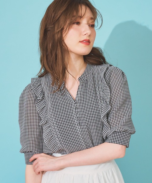 Noela【昨季新品】パフフリルブラウス NOELA（ノエラ）の「パフフリルブラウス（シャツ/ブラウス）」 - WEAR