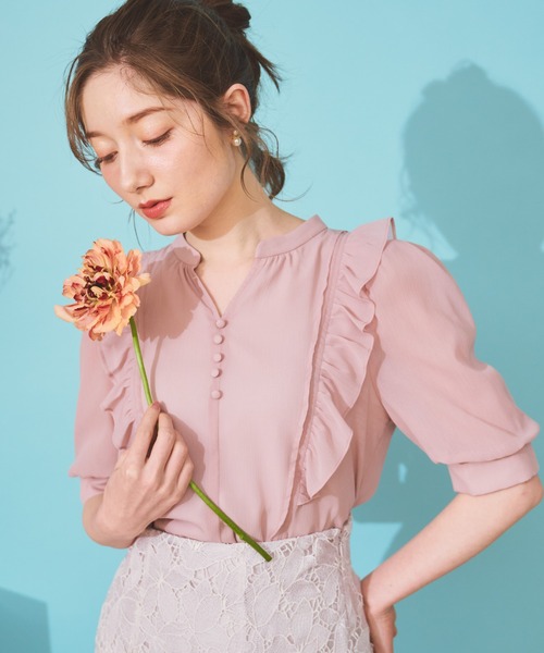 Noela【昨季新品】パフフリルブラウス NOELA（ノエラ）の「パフフリルブラウス（シャツ/ブラウス）」 - WEAR