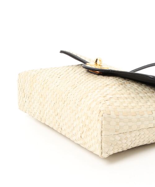 COTTO(コトゥー)の「【COTTO(コトゥー)】レザーコンビショルダーかごバッグ(ショルダーバッグ・レディース・ブラック/ブラウン・FREE)」の4枚目の写真