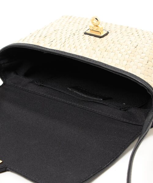 COTTO(コトゥー)の「【COTTO(コトゥー)】レザーコンビショルダーかごバッグ(ショルダーバッグ・レディース・ブラック/ブラウン・FREE)」の5枚目の写真