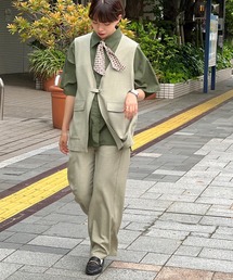 kutir | 【セットアップ可】リネンライクストレートパンツ(その他パンツ)